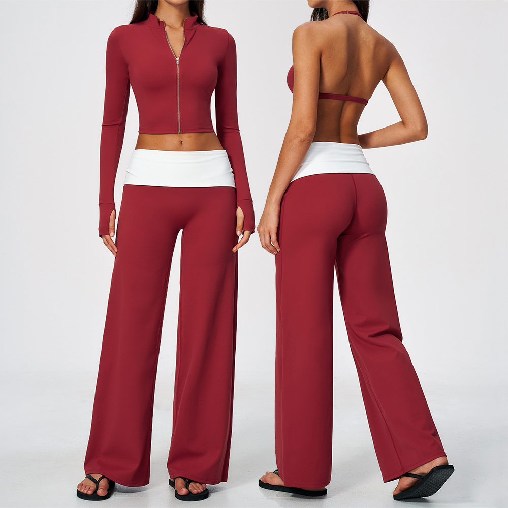 Zip Jacket Wide Leg Pants 2 Pi - Yoga Of Fitness 评论和价格