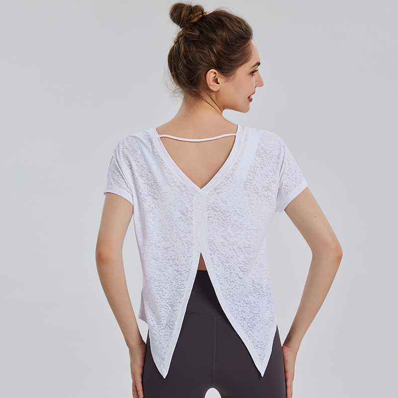 Women's Yoga T-Shirt Loose Spo - Yoga Fitness Training 评论和价格
