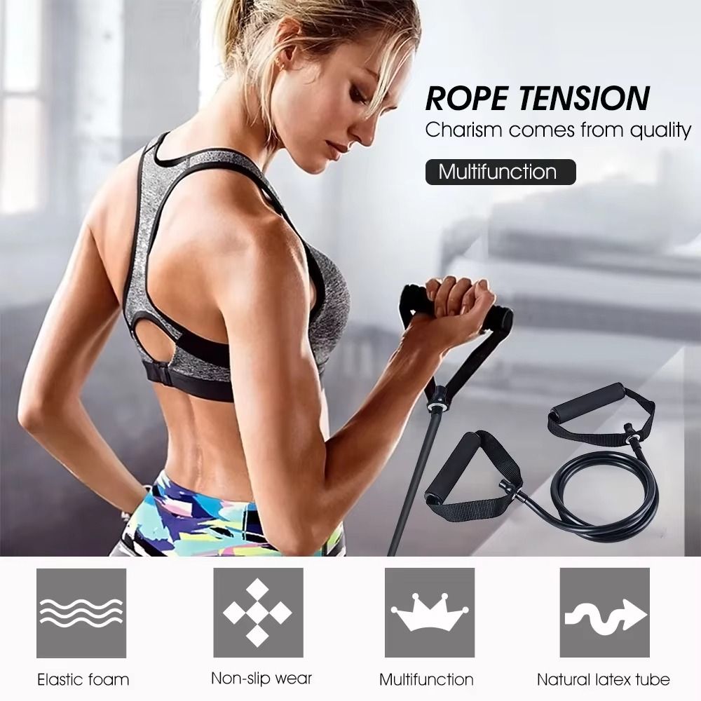 With Handles Resistance Bands  - Yoga Fitness Resistance Band 评论和价格
